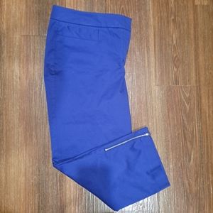 New York & Company Blue Slim Crop Pants